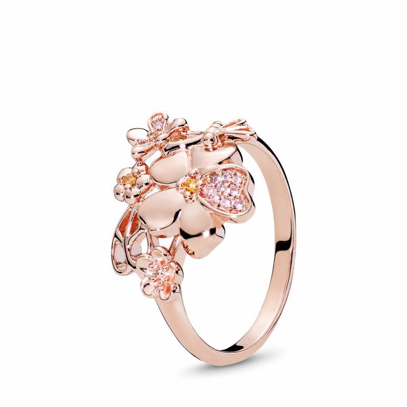 Pandora Rose™ Wildflower Meadow Statement Ring - Pandora Rose/Pink/Mixed Stones - Canada | OH1696SD